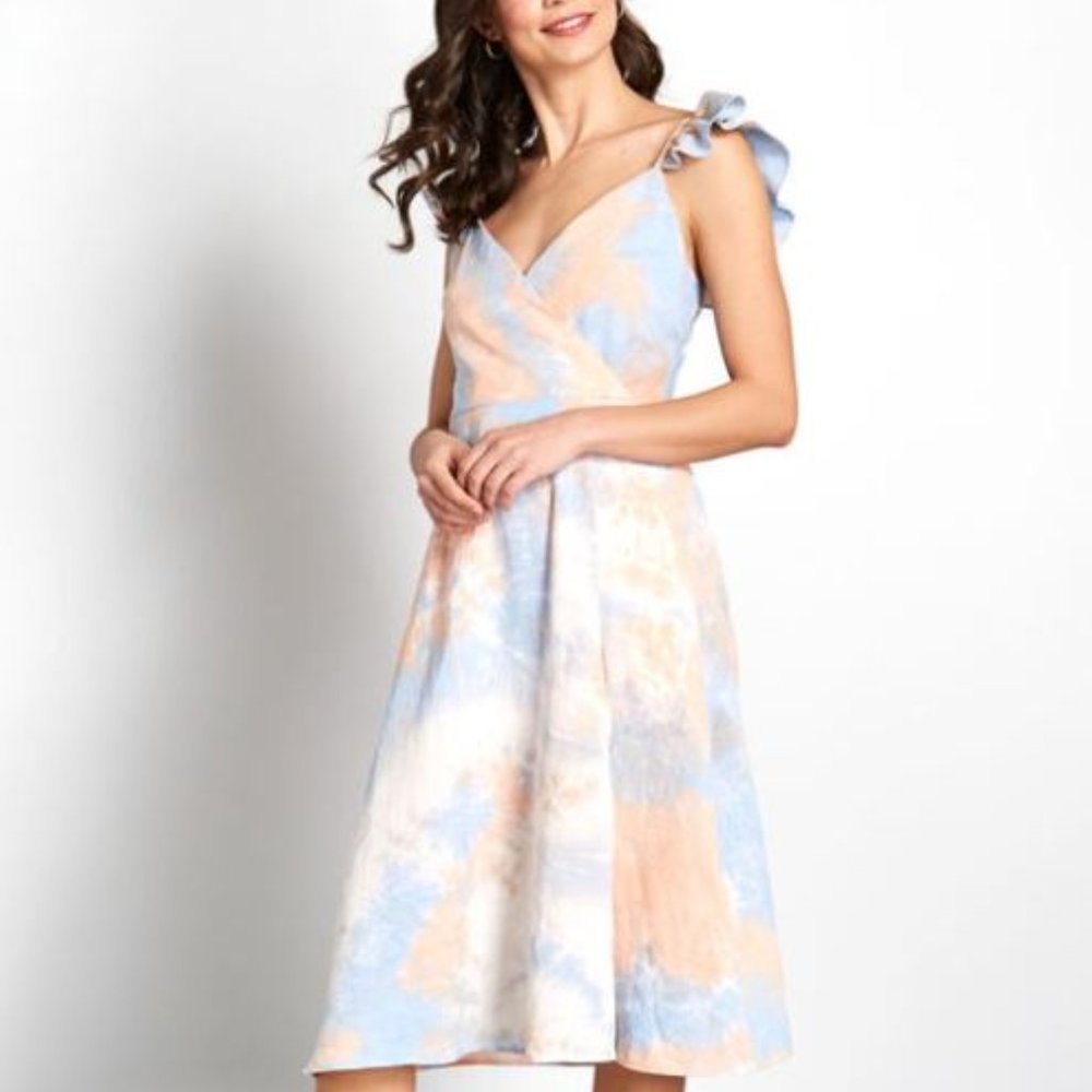 NWT ModCloth Pretty Tie Dye Femme‎ Midi Dress